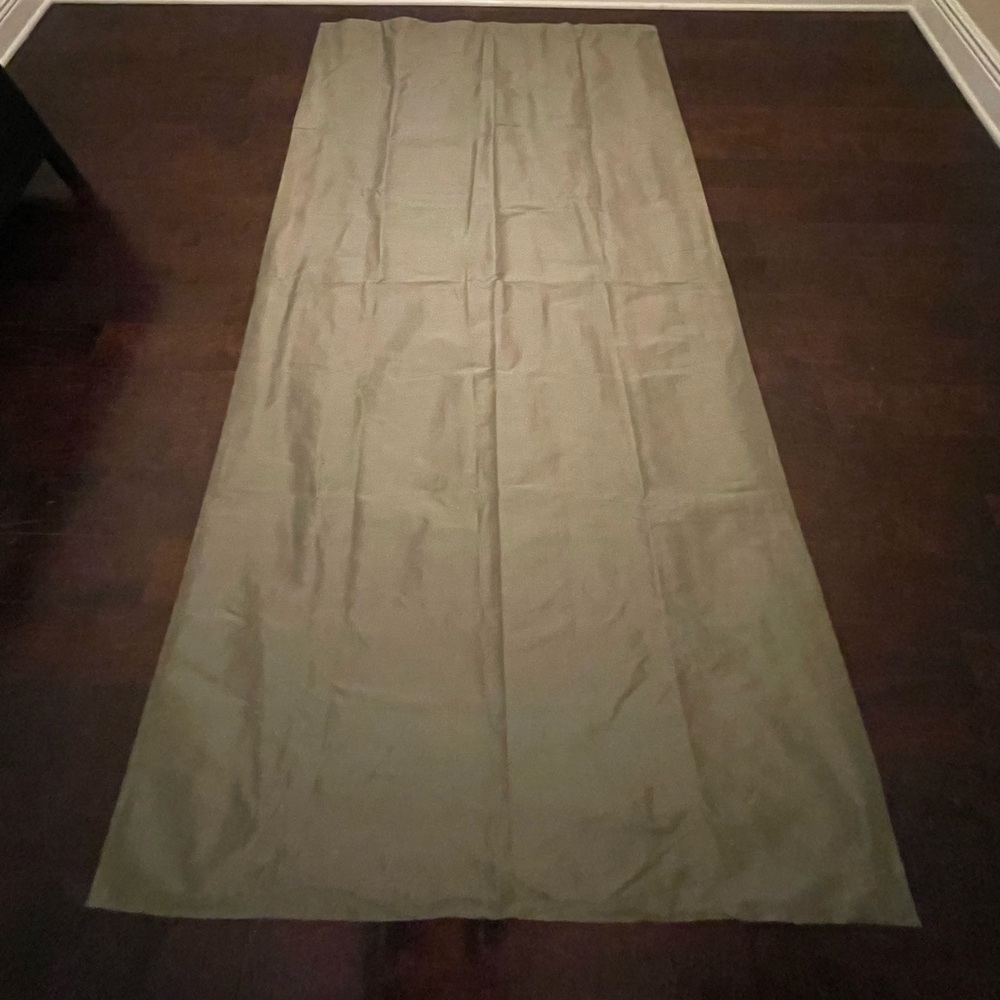 Restoration Hardware Grey THAI SILK SOLID DRAPERY- 2 panels